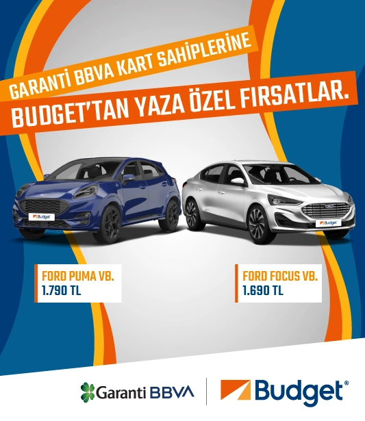 GARANTİ BBVA Bonus Flaş’lılara Budget’tan Sabit Fiyatla Araç Kiralama Fırsatı!