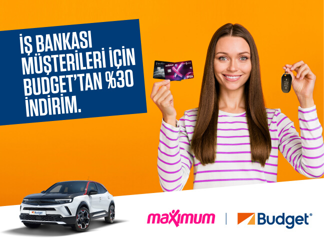 İş Bankası Müşterileri İçin Budget'tan %30'e Varan İndirim