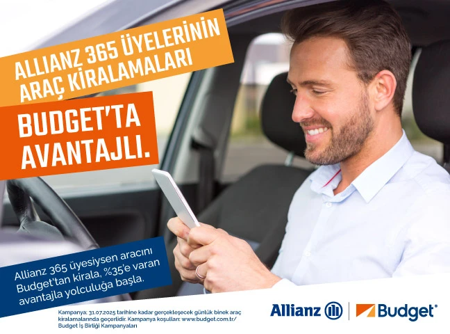 Allianz 365 Üyeleri Budget’ta %35’e Varan Avantaj ile Yola Çıkıyor!