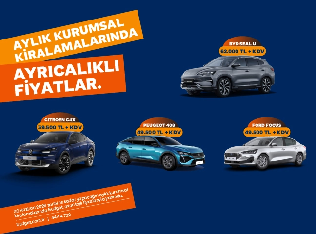 Aylık Kurumsal Kiralamalarında Ayrıcalıklı Fiyatlar