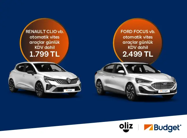 Budget & Oliz İşbirliği Sabit Fiyat Avantajı!