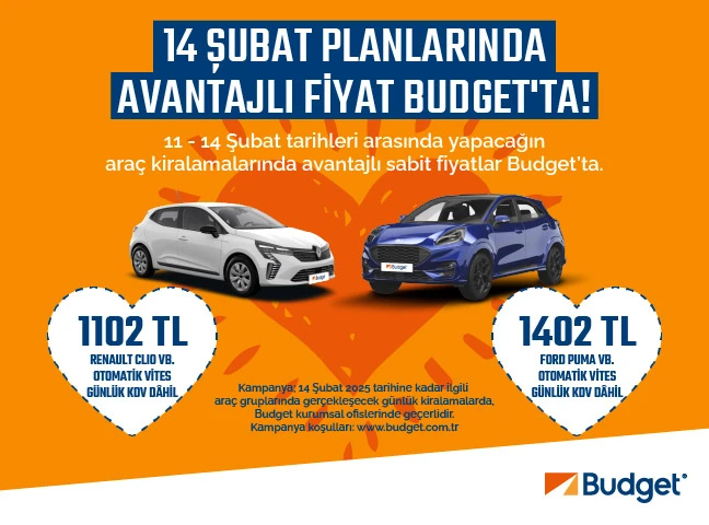 Sevgililer Günü Kampanyası ile Aracını Avantajlarla Kirala!